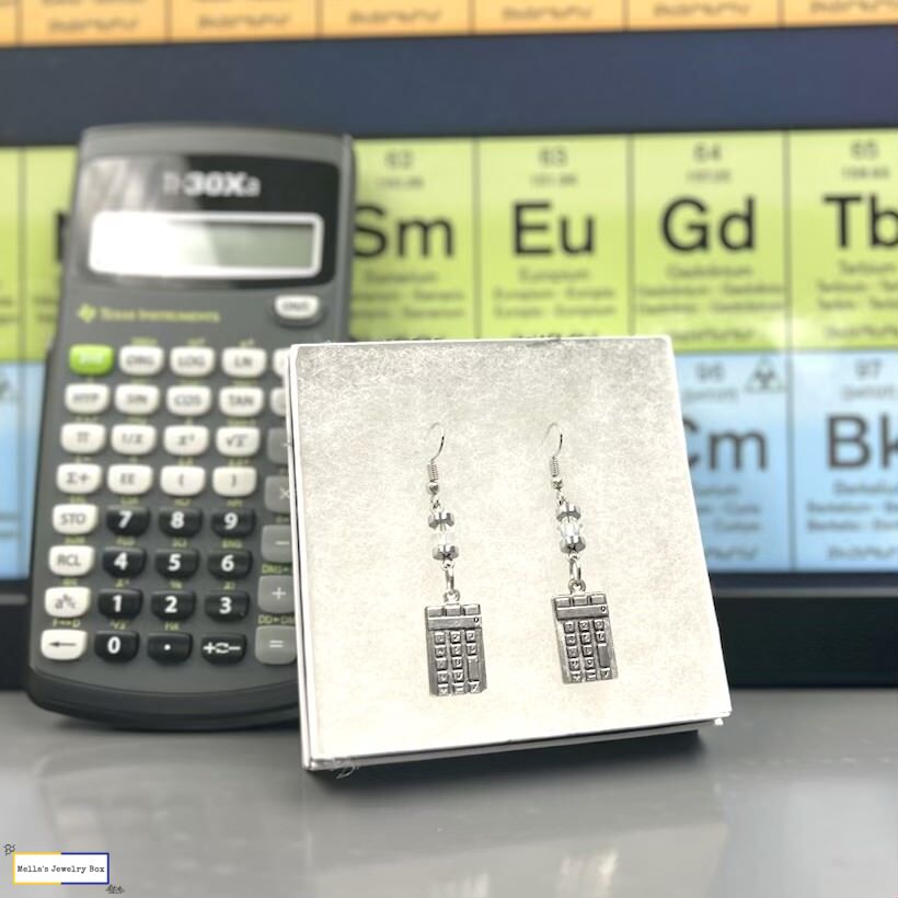 Calculator Earrings